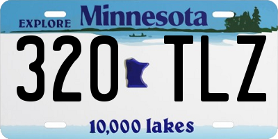 MN license plate 320TLZ