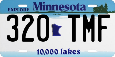MN license plate 320TMF