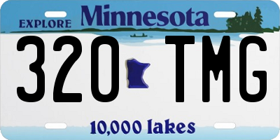 MN license plate 320TMG