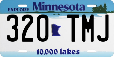 MN license plate 320TMJ