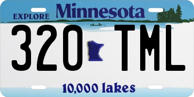 MN license plate 320TML