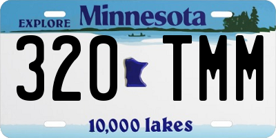 MN license plate 320TMM
