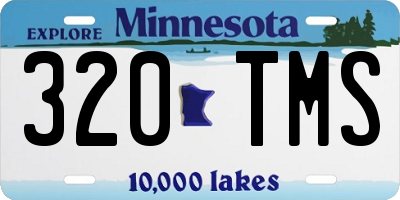 MN license plate 320TMS