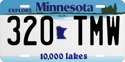 MN license plate 320TMW
