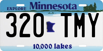 MN license plate 320TMY