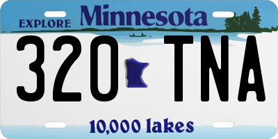 MN license plate 320TNA