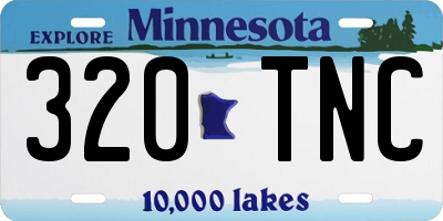MN license plate 320TNC