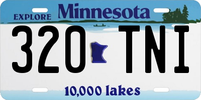 MN license plate 320TNI