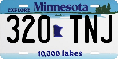 MN license plate 320TNJ