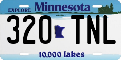 MN license plate 320TNL