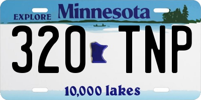 MN license plate 320TNP