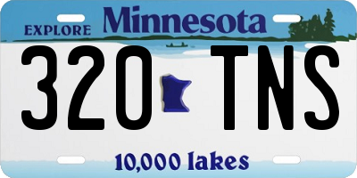 MN license plate 320TNS