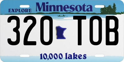MN license plate 320TOB