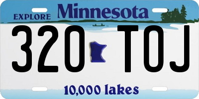 MN license plate 320TOJ