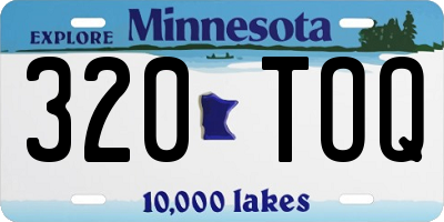 MN license plate 320TOQ