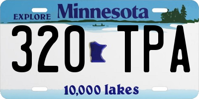 MN license plate 320TPA