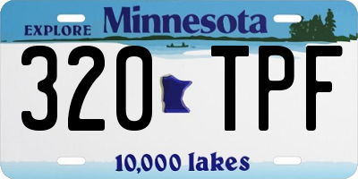 MN license plate 320TPF