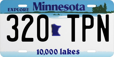MN license plate 320TPN