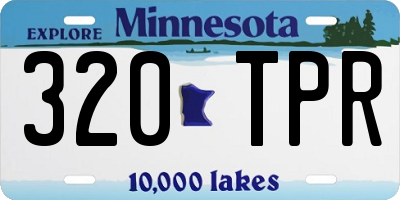 MN license plate 320TPR