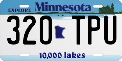 MN license plate 320TPU