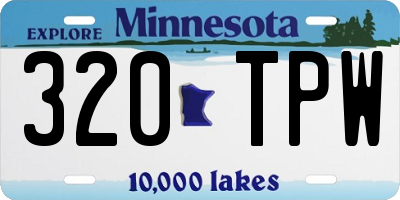 MN license plate 320TPW