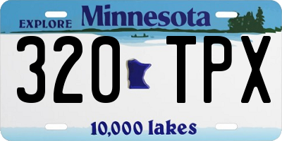 MN license plate 320TPX