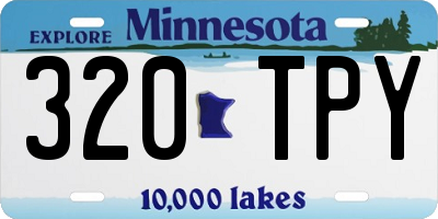 MN license plate 320TPY