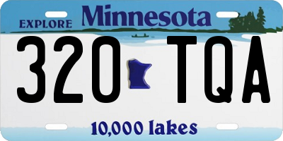 MN license plate 320TQA
