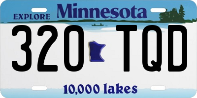 MN license plate 320TQD