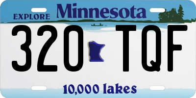 MN license plate 320TQF