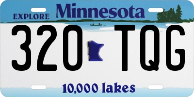 MN license plate 320TQG