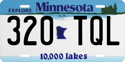 MN license plate 320TQL