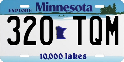 MN license plate 320TQM