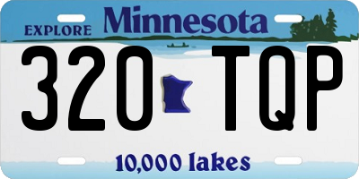 MN license plate 320TQP