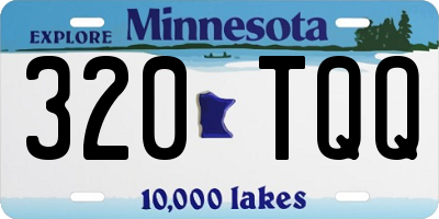 MN license plate 320TQQ