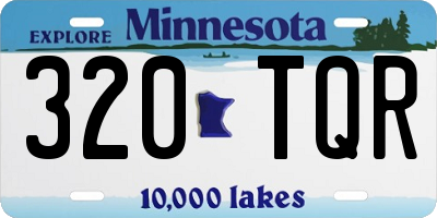 MN license plate 320TQR