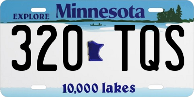 MN license plate 320TQS