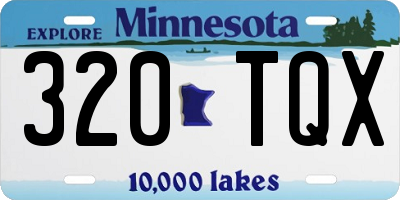 MN license plate 320TQX