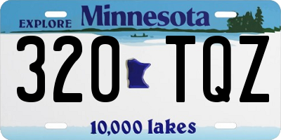 MN license plate 320TQZ