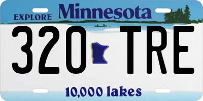 MN license plate 320TRE