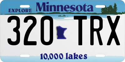 MN license plate 320TRX