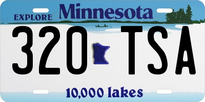 MN license plate 320TSA
