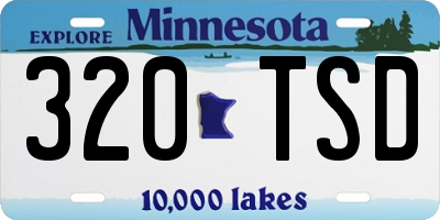 MN license plate 320TSD