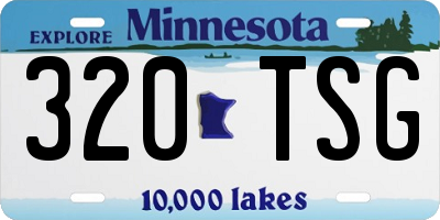 MN license plate 320TSG
