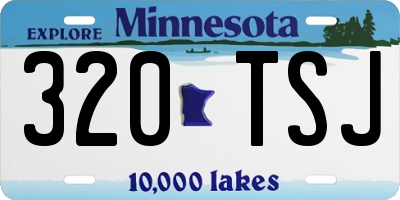 MN license plate 320TSJ