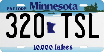 MN license plate 320TSL