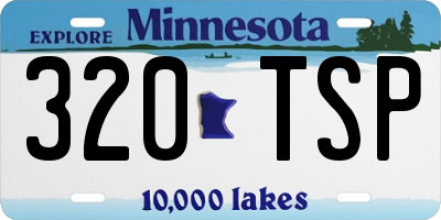 MN license plate 320TSP