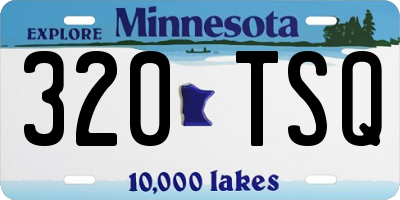 MN license plate 320TSQ