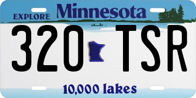 MN license plate 320TSR