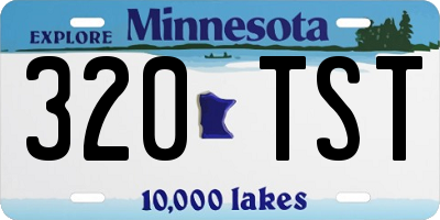 MN license plate 320TST